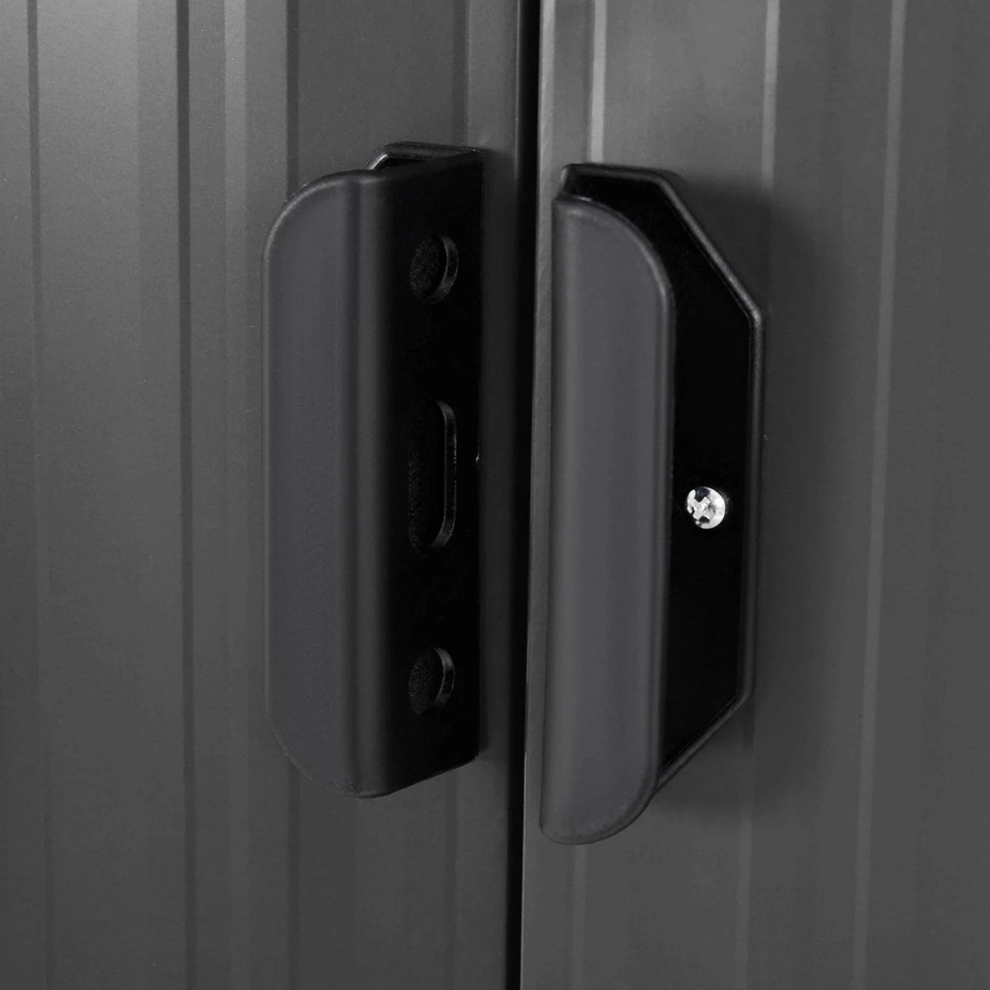 Outsunny Outdoor Garden Storage Shed: 6.8x4.3ft, Black - ALL4U RETAILER LTD