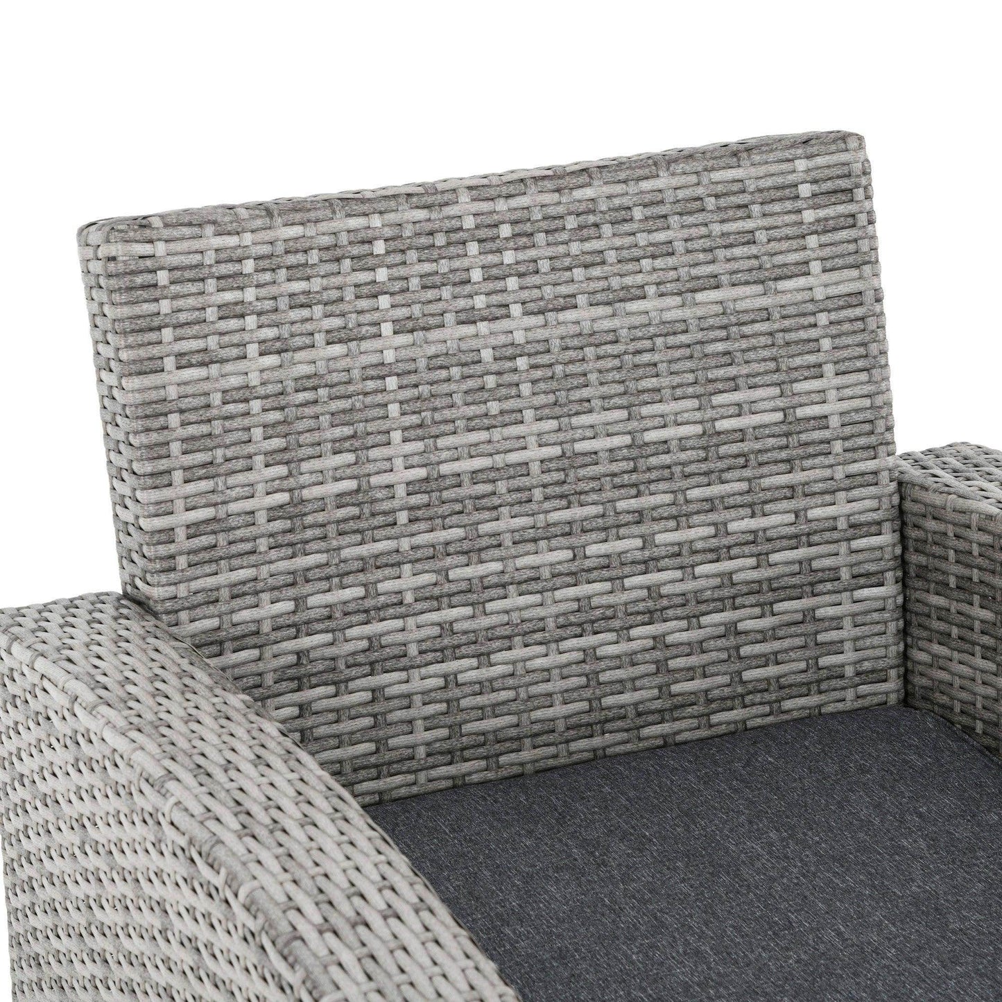 Outsunny Outdoor Rattan Furniture Set, Grey - ALL4U RETAILER LTD
