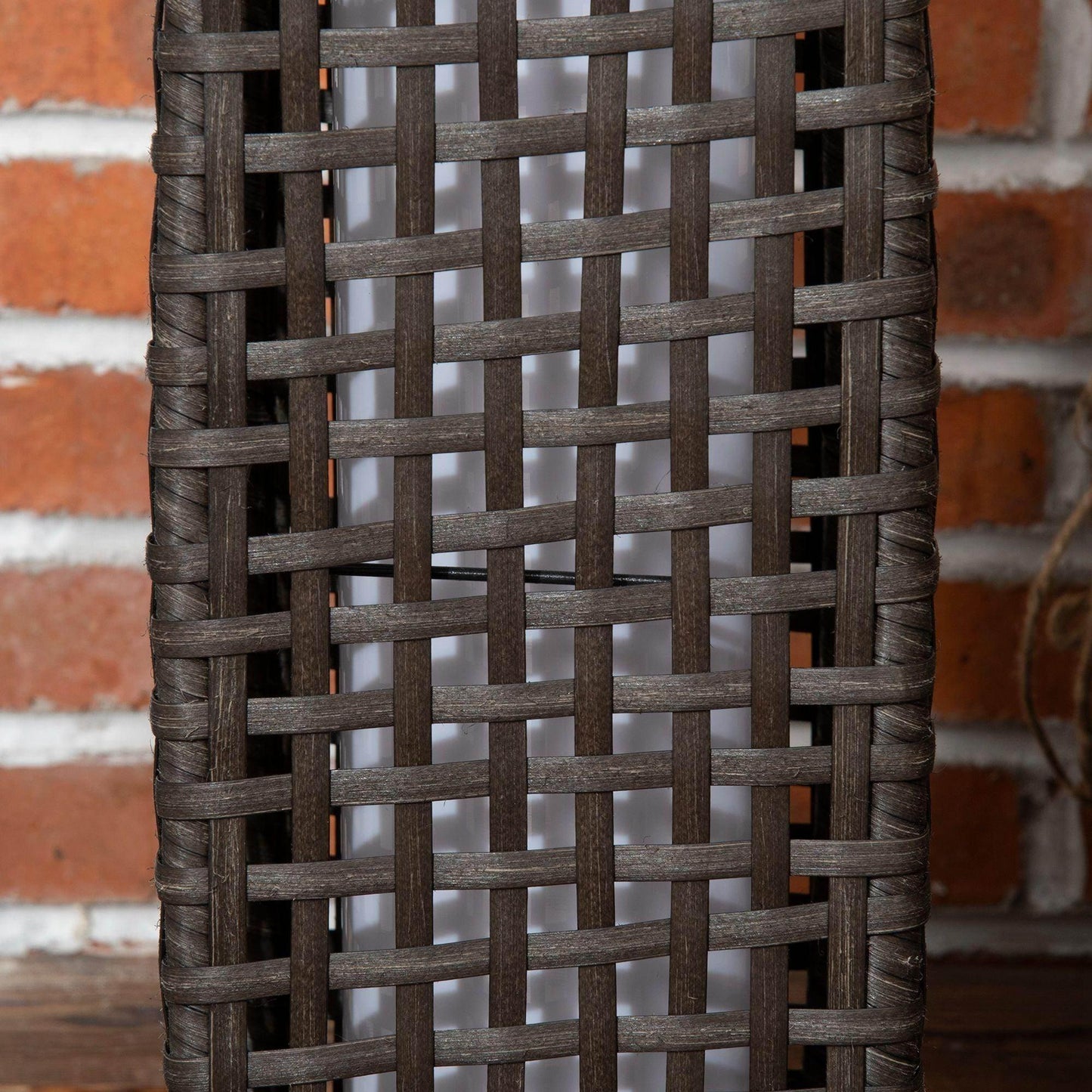 Outsunny Outdoor Solar Lantern: Grey PE Wicker Patio Garden Light - ALL4U RETAILER LTD