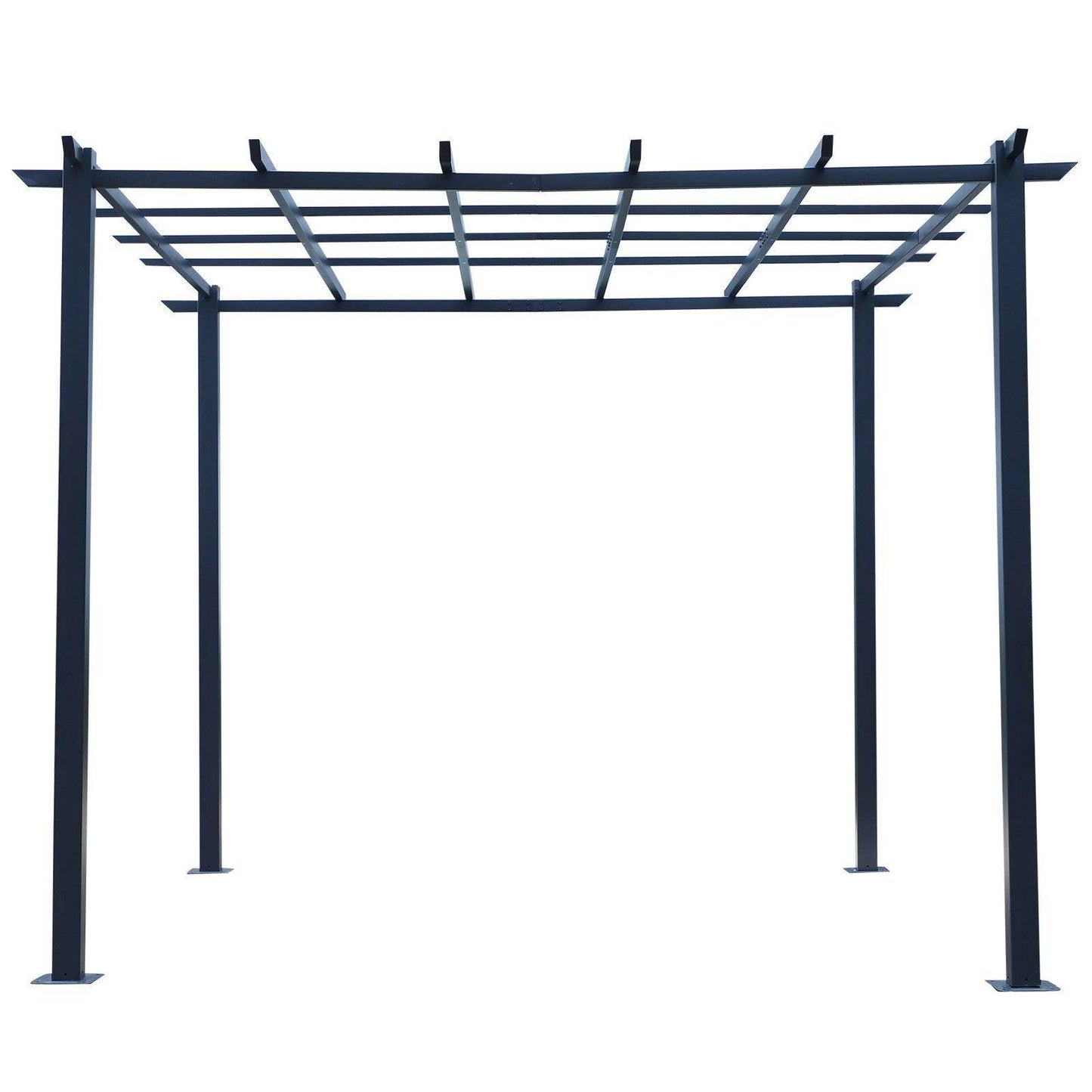 Outsunny Outdoor Steel Pergola: 3x3m Sun Shelter - ALL4U RETAILER LTD