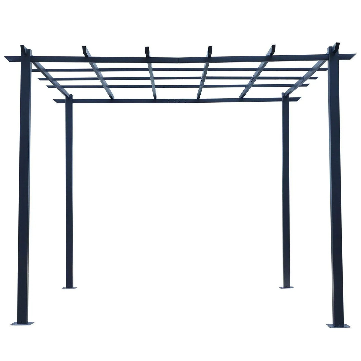 Outsunny Outdoor Steel Pergola: 3x3m Sun Shelter - ALL4U RETAILER LTD