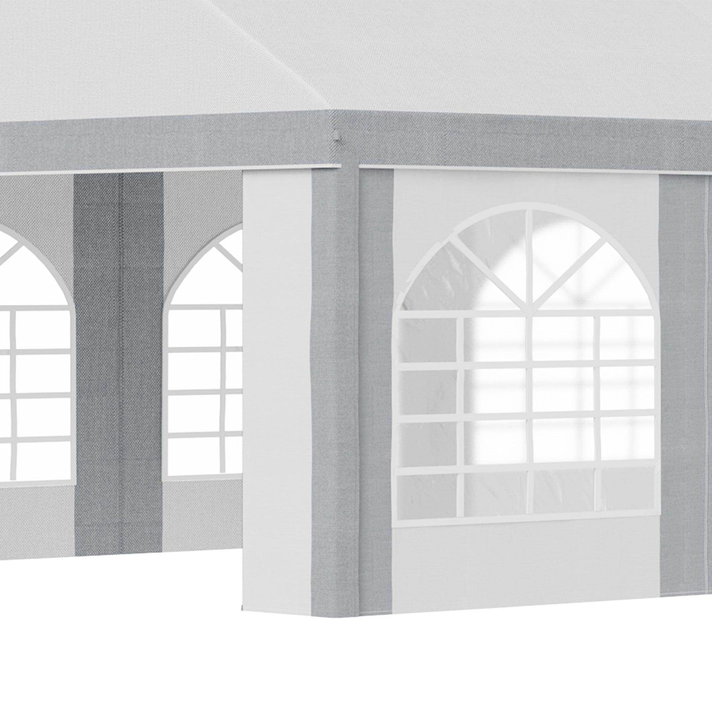 Outsunny Party Tent 8x4m: Galvanized Gazebo with Sides - ALL4U RETAILER LTD