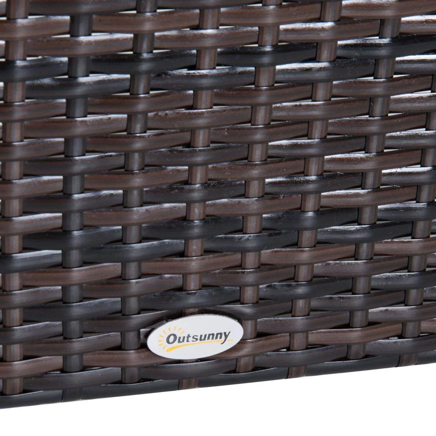 Outsunny Rattan Ottoman with Cushion: Brown - ALL4U RETAILER LTD