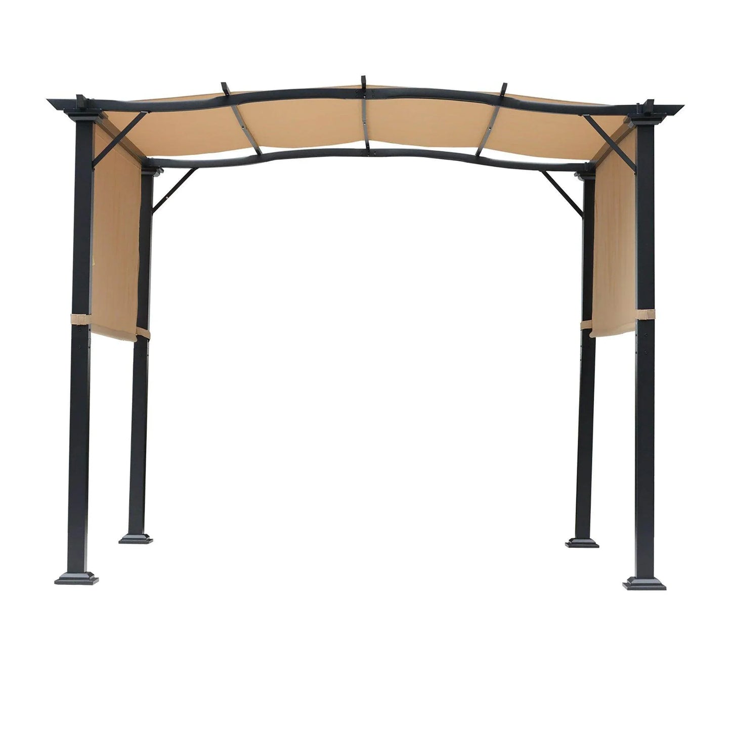 Outsunny Retractable Pergola Gazebo: Adjustable Canopy Shade - ALL4U RETAILER LTD