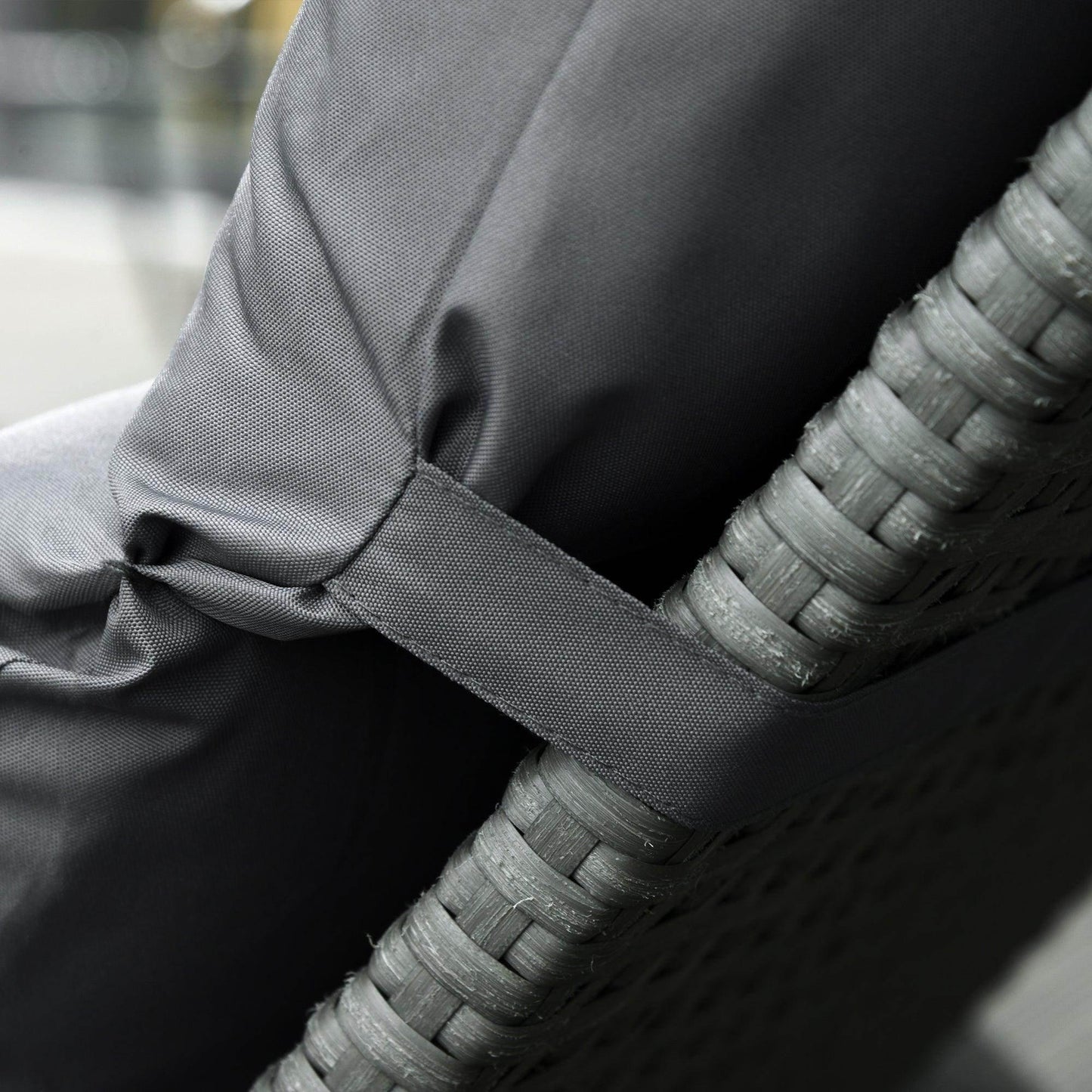 Outsunny Sun Lounger Cushions - Set of 2, Dark Grey - ALL4U RETAILER LTD