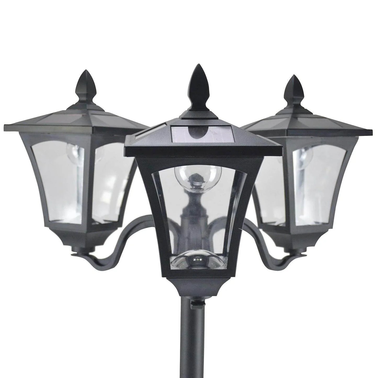 Outsunny Solar Lamp Post – Weatherproof Black Design - ALL4U RETAILER LTD