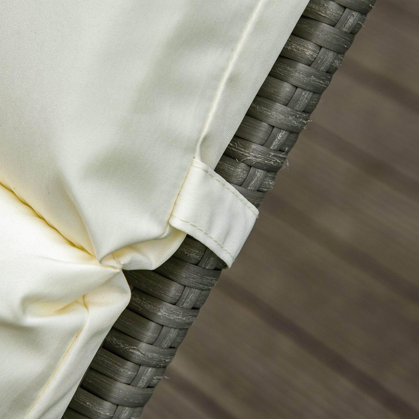 Outsunny Sun Lounger Replacement Cushions: Cream White - ALL4U RETAILER LTD