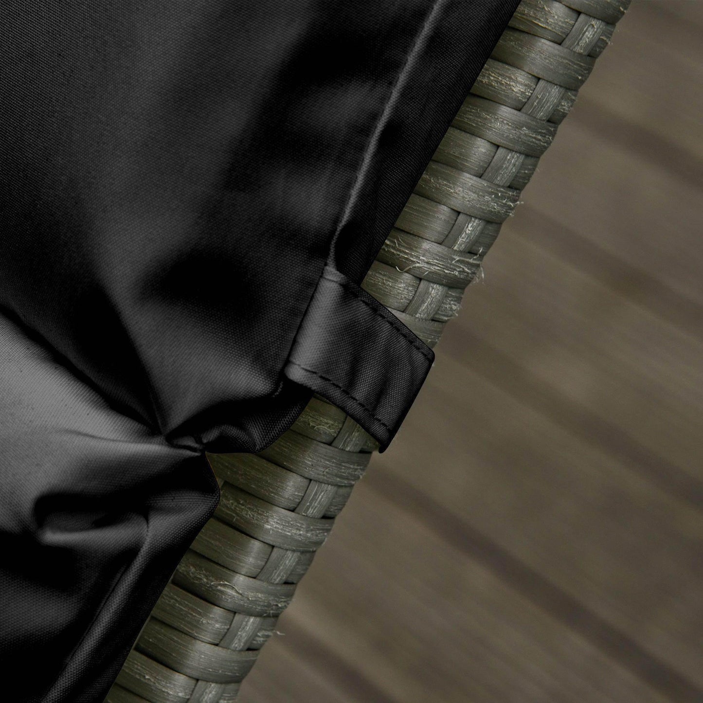 Outsunny Sun Lounger Cushions: Set of 2, Black - 196 x 55 cm - ALL4U RETAILER LTD