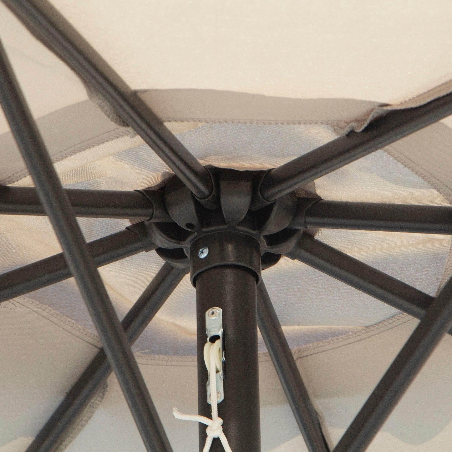 Outsunny Tilting Garden Umbrella, Light Grey Shade - ALL4U RETAILER LTD