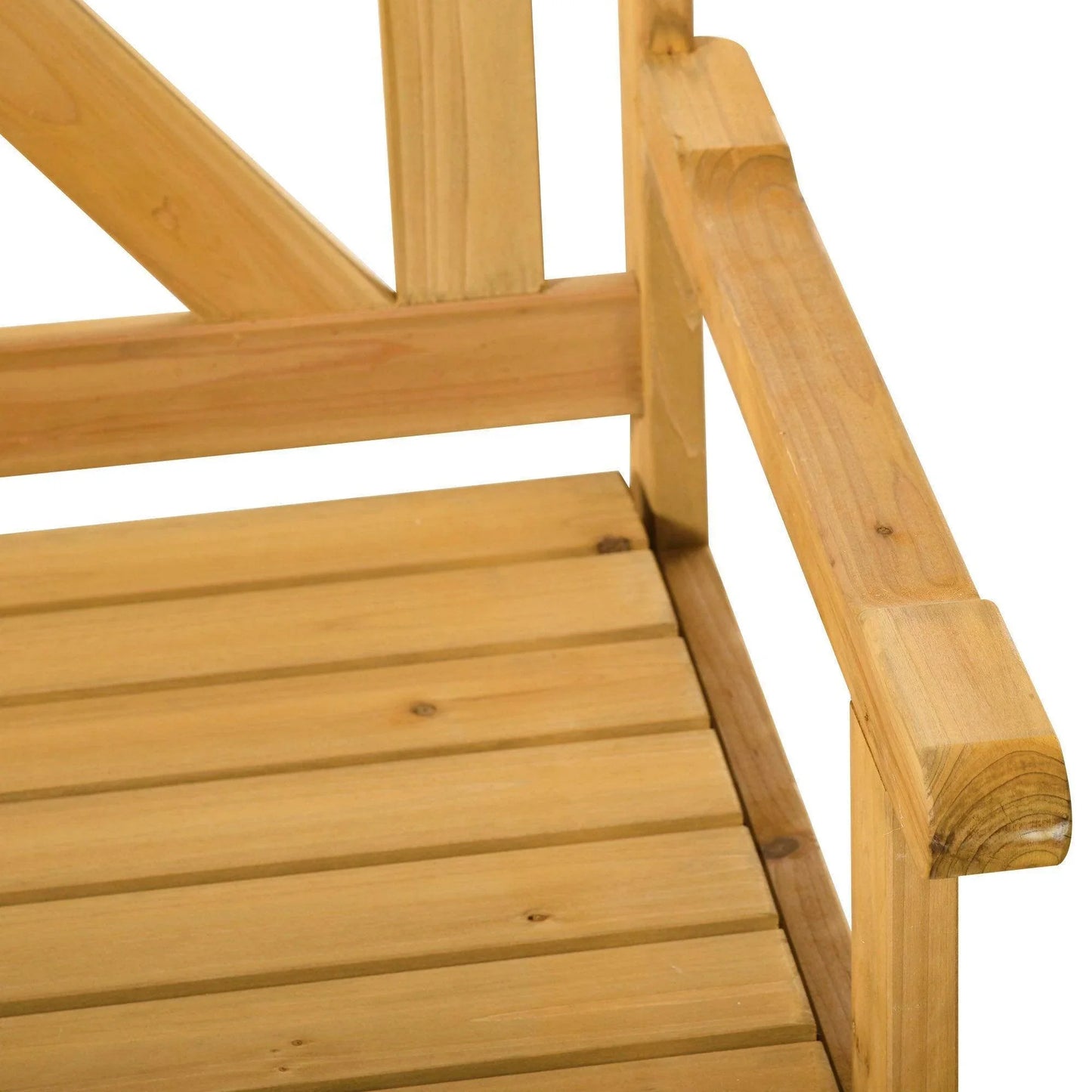 Outsunny Wooden Garden Bench: 2-Seater Storage Chair - ALL4U RETAILER LTD