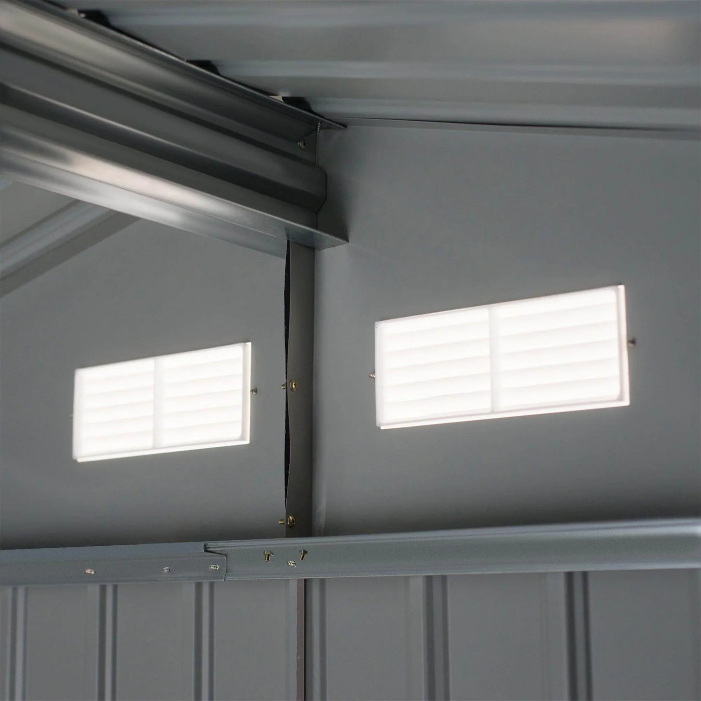 Outsunny Yellow Metal Outdoor Storage Shed, 9x6FT - ALL4U RETAILER LTD