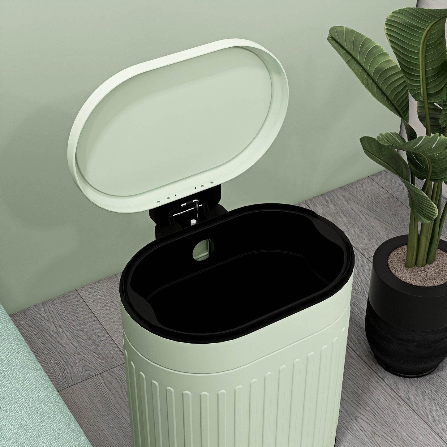 Compact 20L Light Green Pedal Bin with Soft-Close Lid and Fingerprint-Proof Finish - ALL4U RETAILER LTD