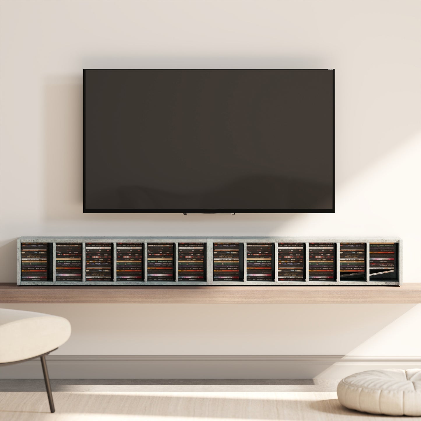HOMCOM Set Of 2 CD Media Display Tower Racks With Adjustable Shelves Grey Holds 102 CDs Each