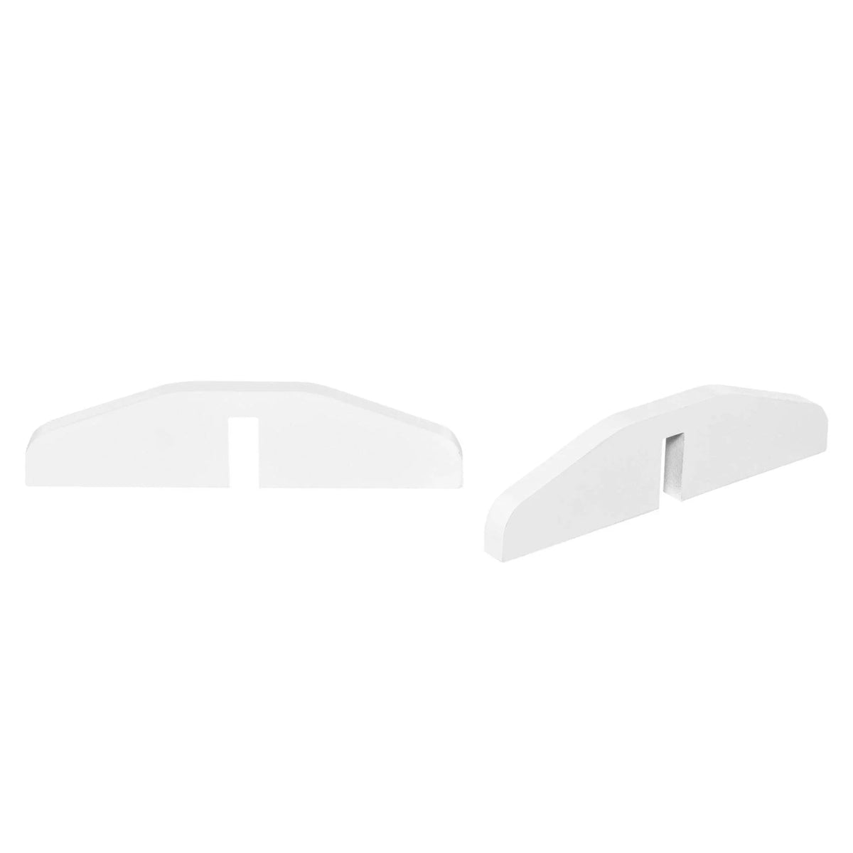 White pet gate support feet brackets shown separately