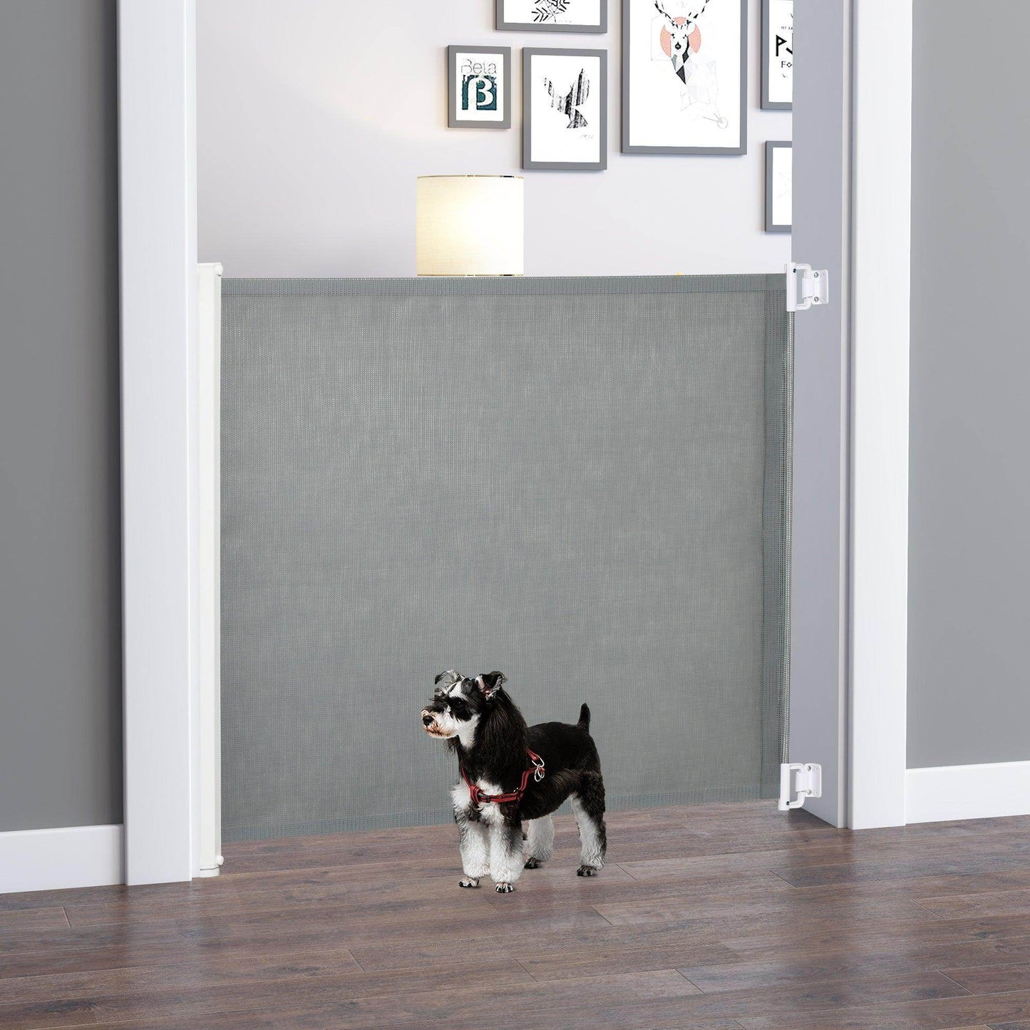 PawHut Pet Gate: Convenient Retractable Safety Guard - ALL4U RETAILER LTD
