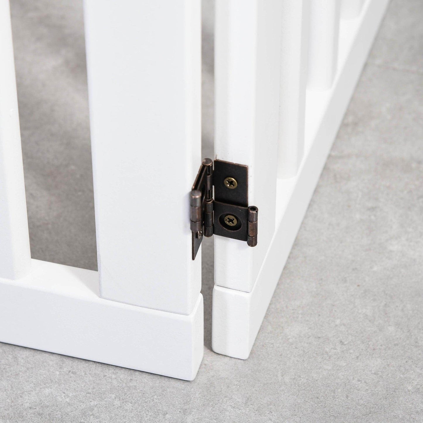 PawHut Wooden Pet Gate 4 Panel Fence: Freestanding, Foldable, 80x30 - ALL4U RETAILER LTD