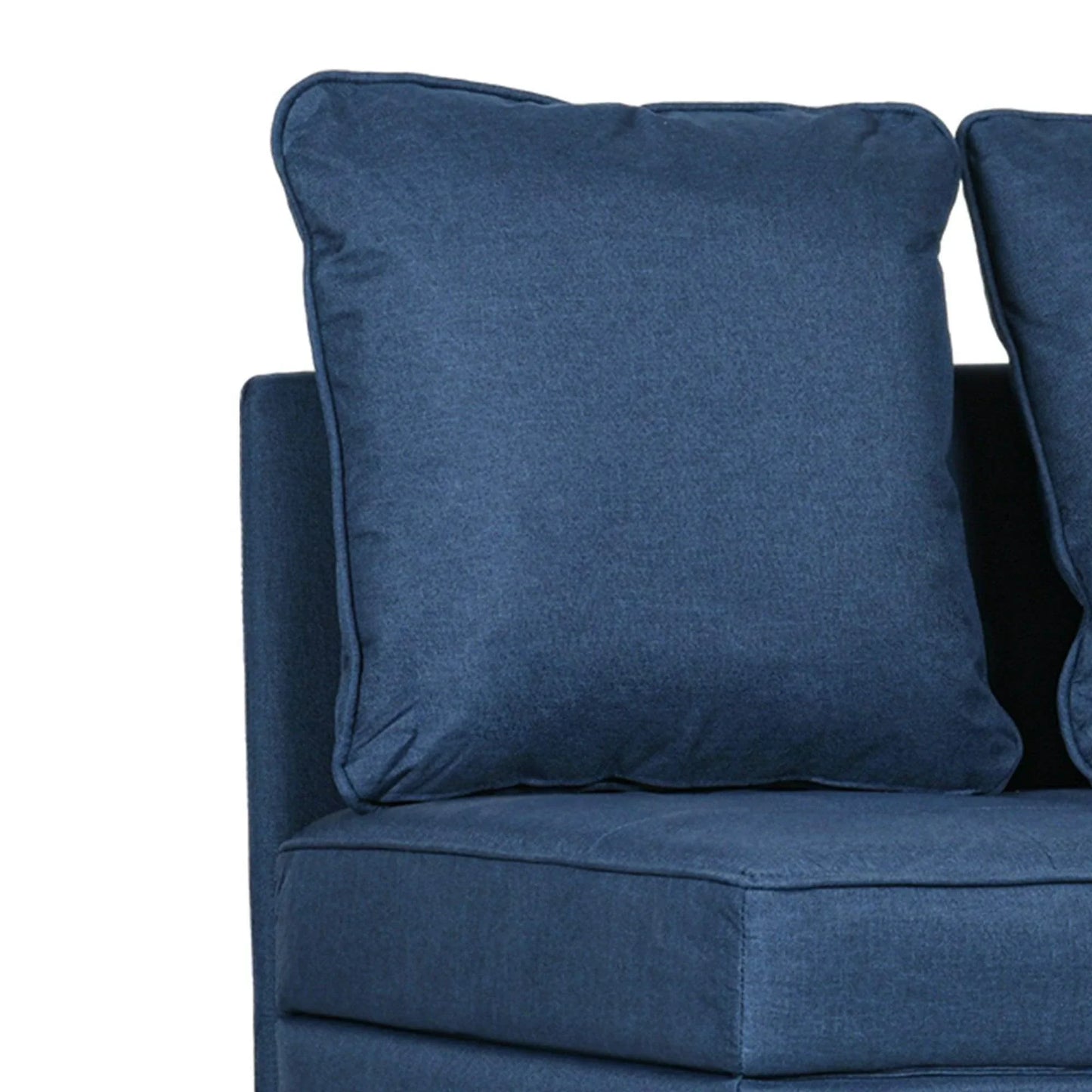 HOMCOM Convertible Chair Bed w/ Seat Thickness, 3-in-1 Multi-Functional Sleeper, Recliner Loveseat w/ 5-level Adjustable Backrest, Pillows, Blue - ALL4U RETAILER LTD