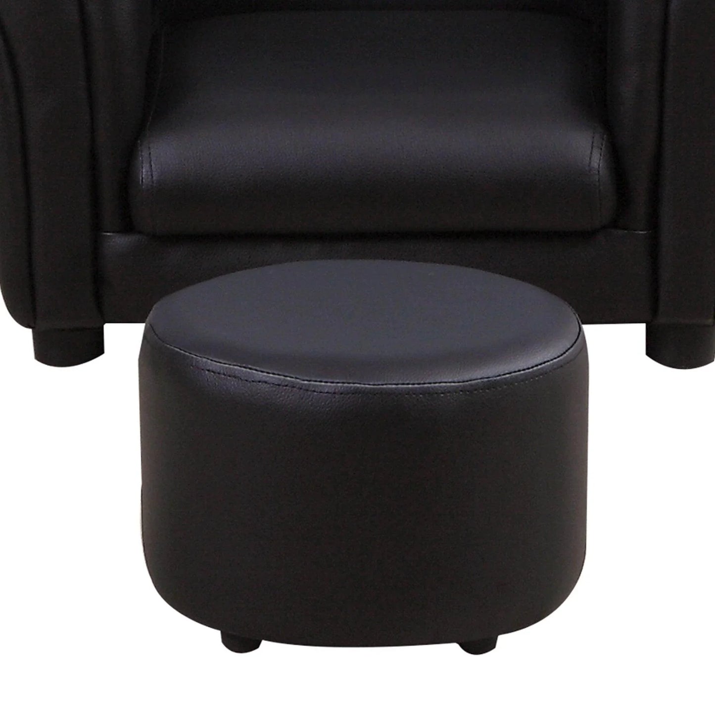 HOMCOM Kids Sofa Chair Set Armchair Seating Seat Bedroom Playroom Stool Black - ALL4U RETAILER LTD