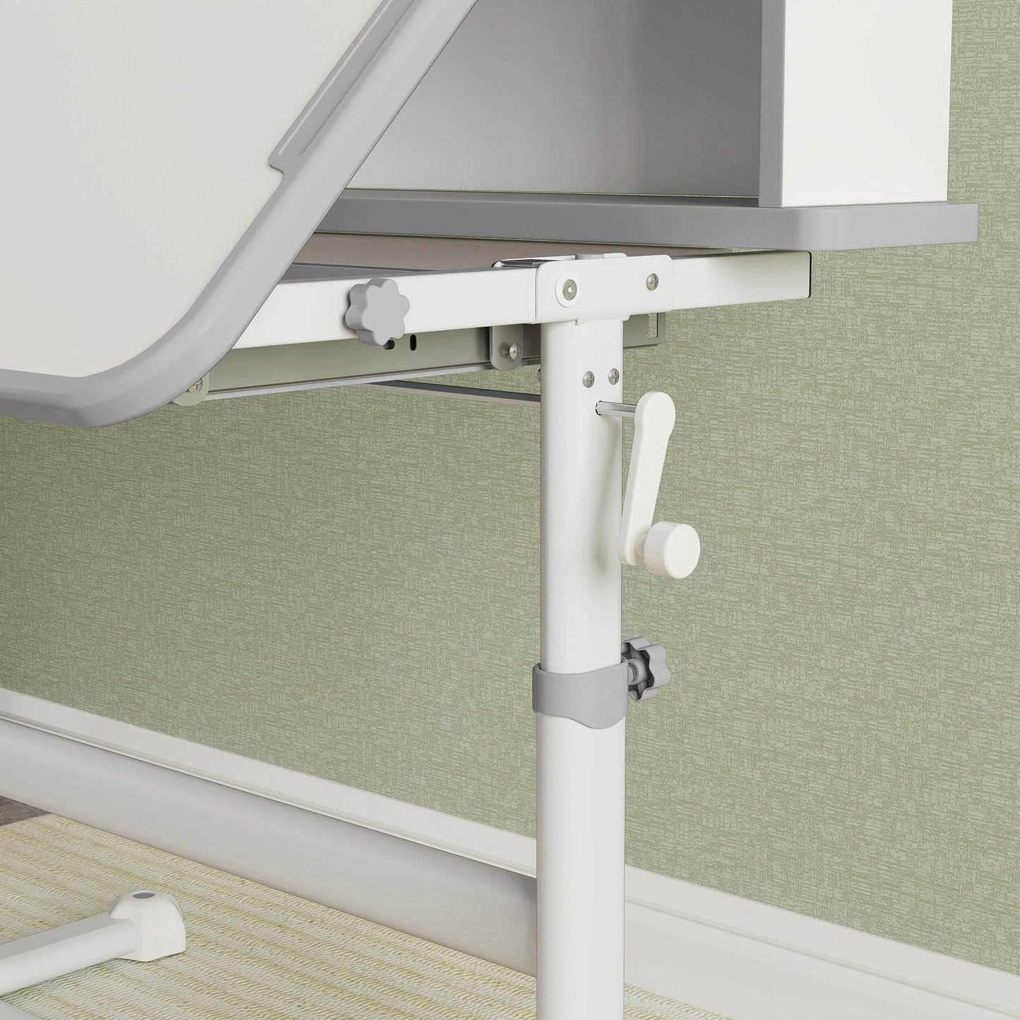 Adjustable Kids Study Desk and Chair Set with Tiltable Top, Grey - ALL4U RETAILER LTD