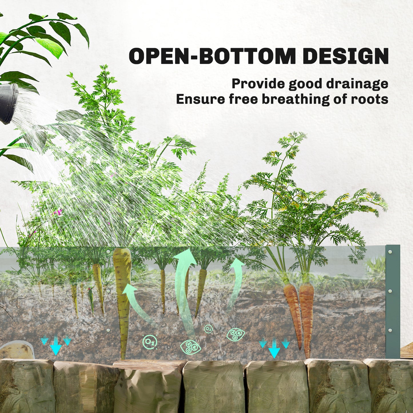 Outsunny Small Greenhouse With Raised Garden Bed Walk In Greenhouse With Roll Up Windows 141 X 141 X 190 Cm Green