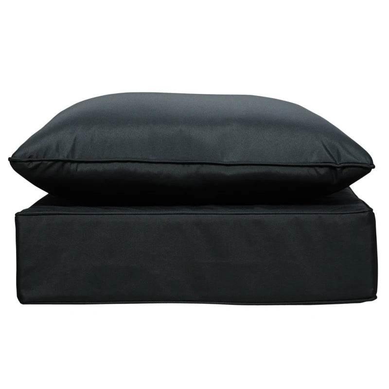 Outsunny 4-Piece Outdoor Seat and Back Cushion Set for Patio Deep Seating Chairs - Replacement Cushions - ALL4U RETAILER LTD