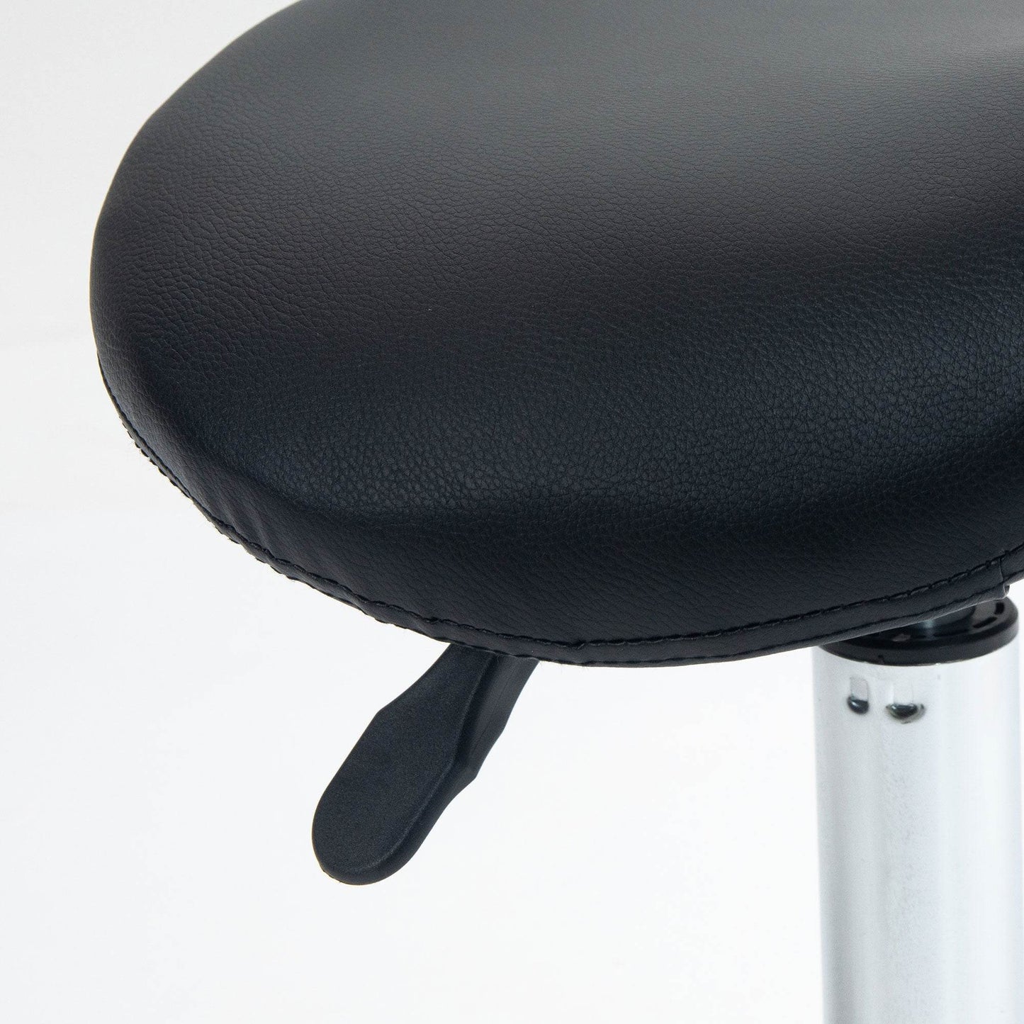 HOMCOM Ergonomic Black Rolling Saddle Stool for Beauty, Massage, and Hairdressing - ALL4U RETAILER LTD