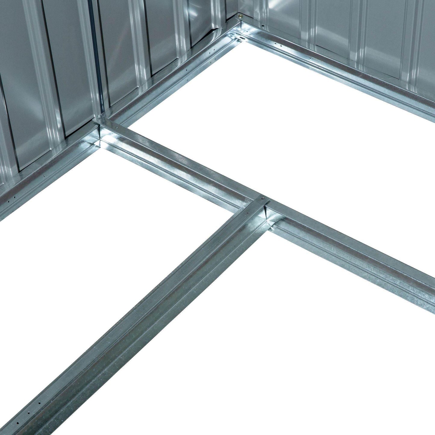 Outsunny 7ft x 4ft Lockable Garden Metal Storage Shed in Light Green - Patio Roofed Tool Storage Building for Outdoor Furniture - Large Foundation Sheds Box - ALL4U RETAILER LTD