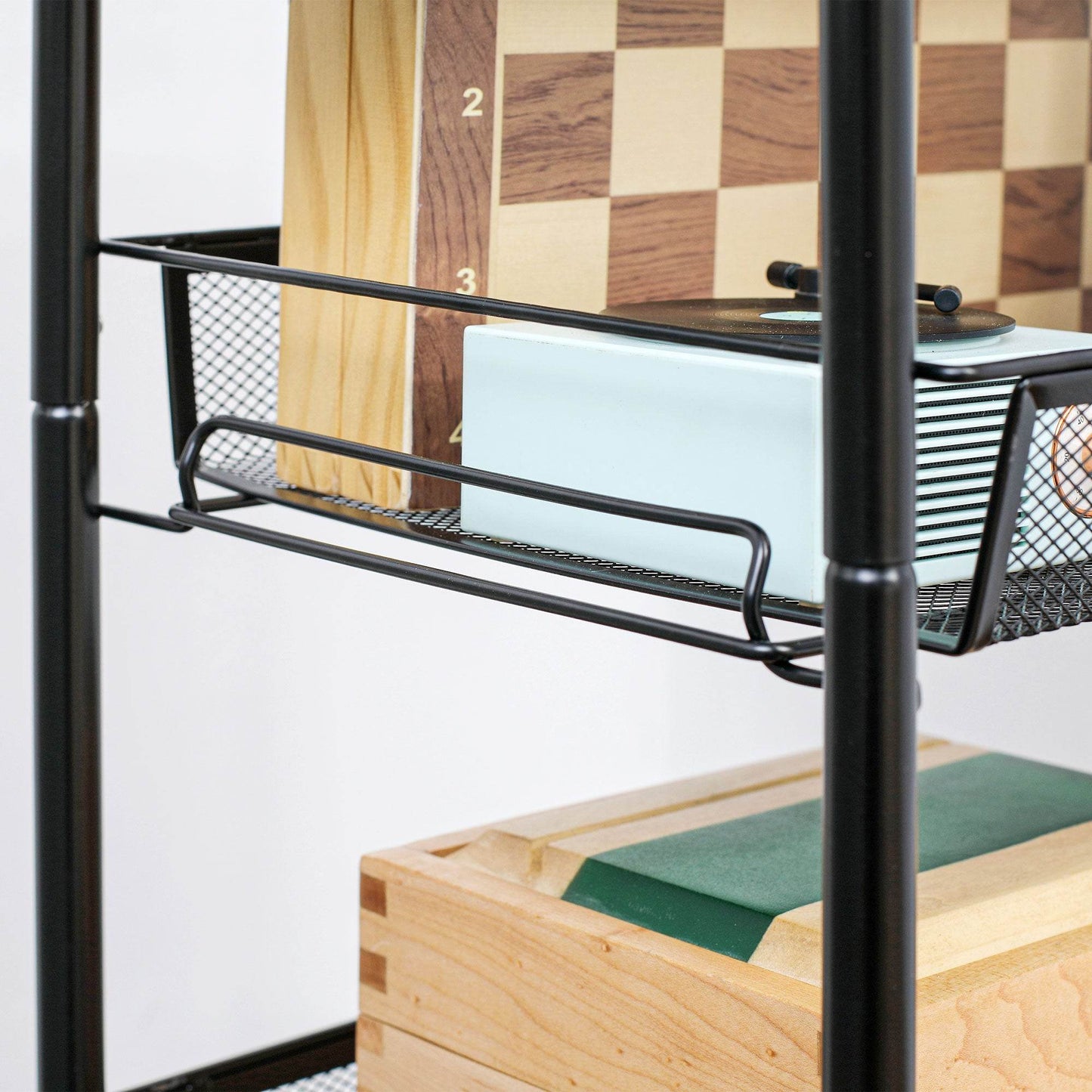 HOMCOM 5-Tier Versatile Rolling Storage Cart with Removable Baskets - Ideal for Kitchen, Living Room, Laundry, and More, Black - ALL4U RETAILER LTD