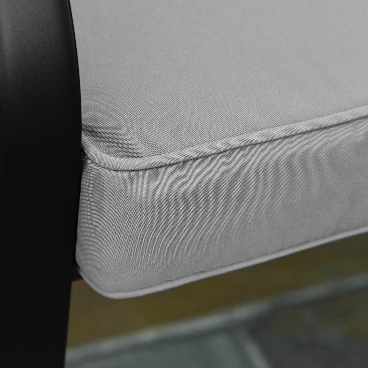 Outsunny Two Seater Garden Bench Cushion Light Grey Polyester Water Resistant Outdoor Seat Pad 120cm X 50cm