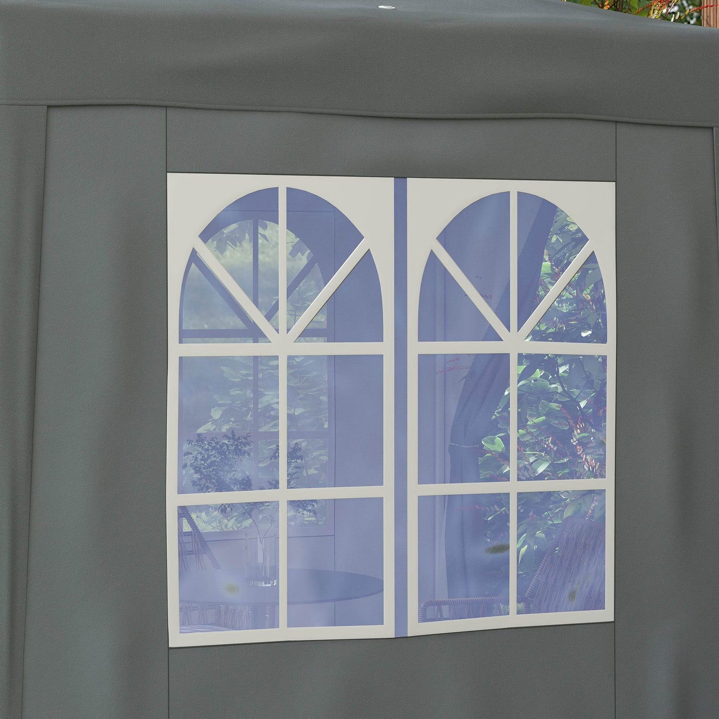 Outsunny 2x2m Grey Pop-Up Gazebo with Carrying Case, Removable Walls and Windows for Outdoor Events - ALL4U RETAILER LTD