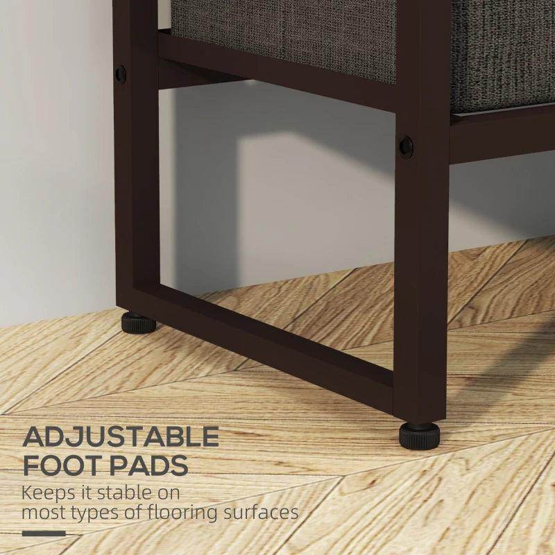 HOMCOM Free Standing Clothes Rail with 3 Fabric Drawers and Storage Shelves - Garment Rack, Hanging Rail for Hallway, Bedroom, and Living Room, Rustic Brown - ALL4U RETAILER LTD