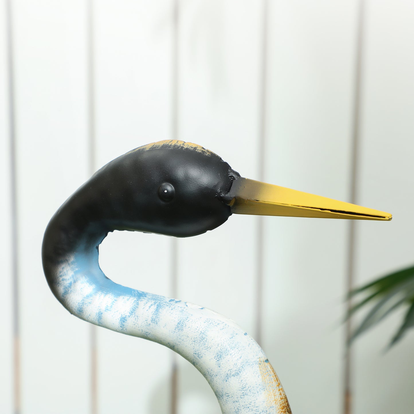 Outsunny Heron Garden Statue Metal Outdoor Ornament With Stakes 63 cm Tall Multicolor Decor
