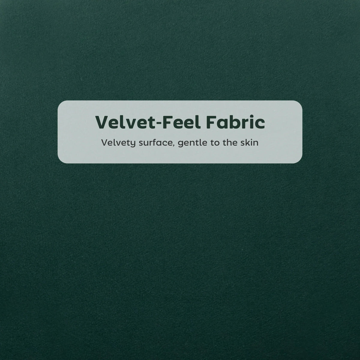 Dark green velvet-feel fabric panel with smooth velvety surface texture