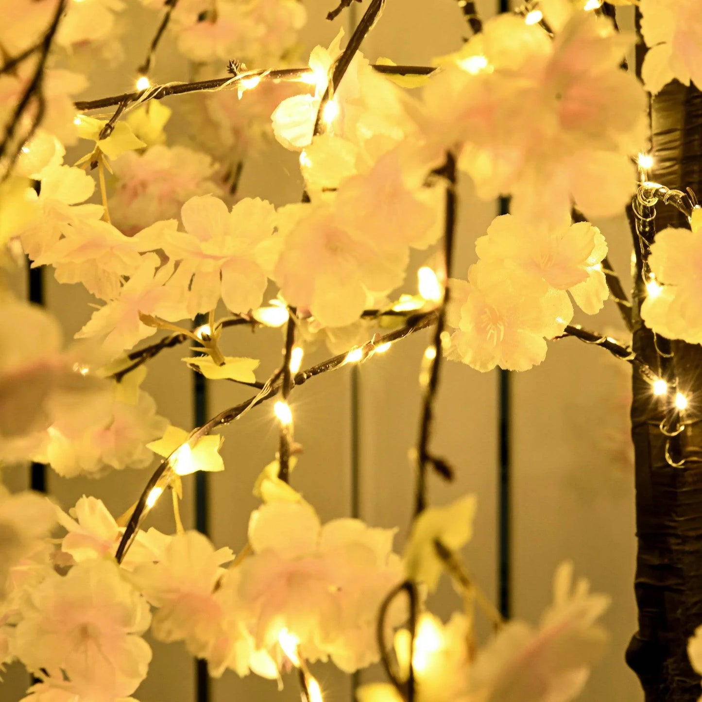 HOMCOM Pink Sakura Blossom Tree with 450 LED Lights - Decorative Outdoor Illumination - ALL4U RETAILER LTD