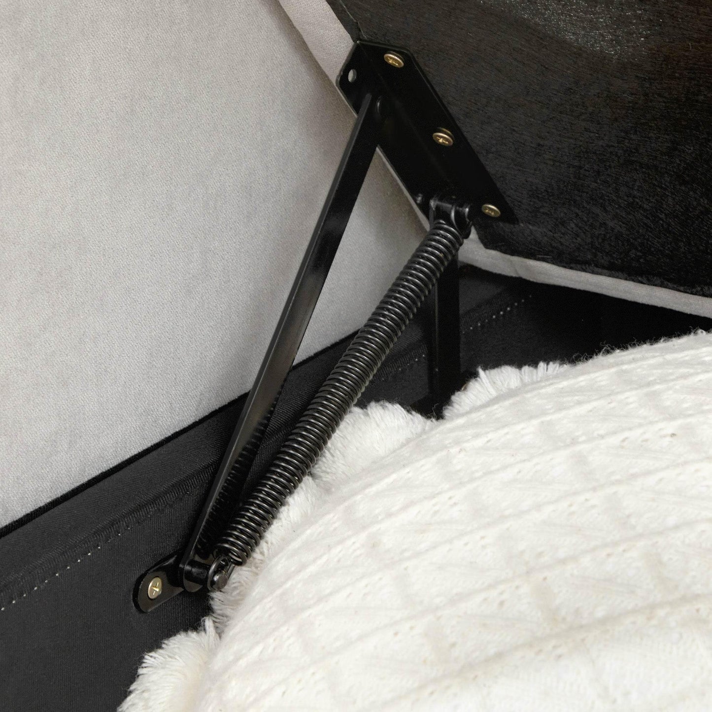 Light Grey HOMCOM L-Shaped Sofa Bed with Storage Solution - ALL4U RETAILER LTD