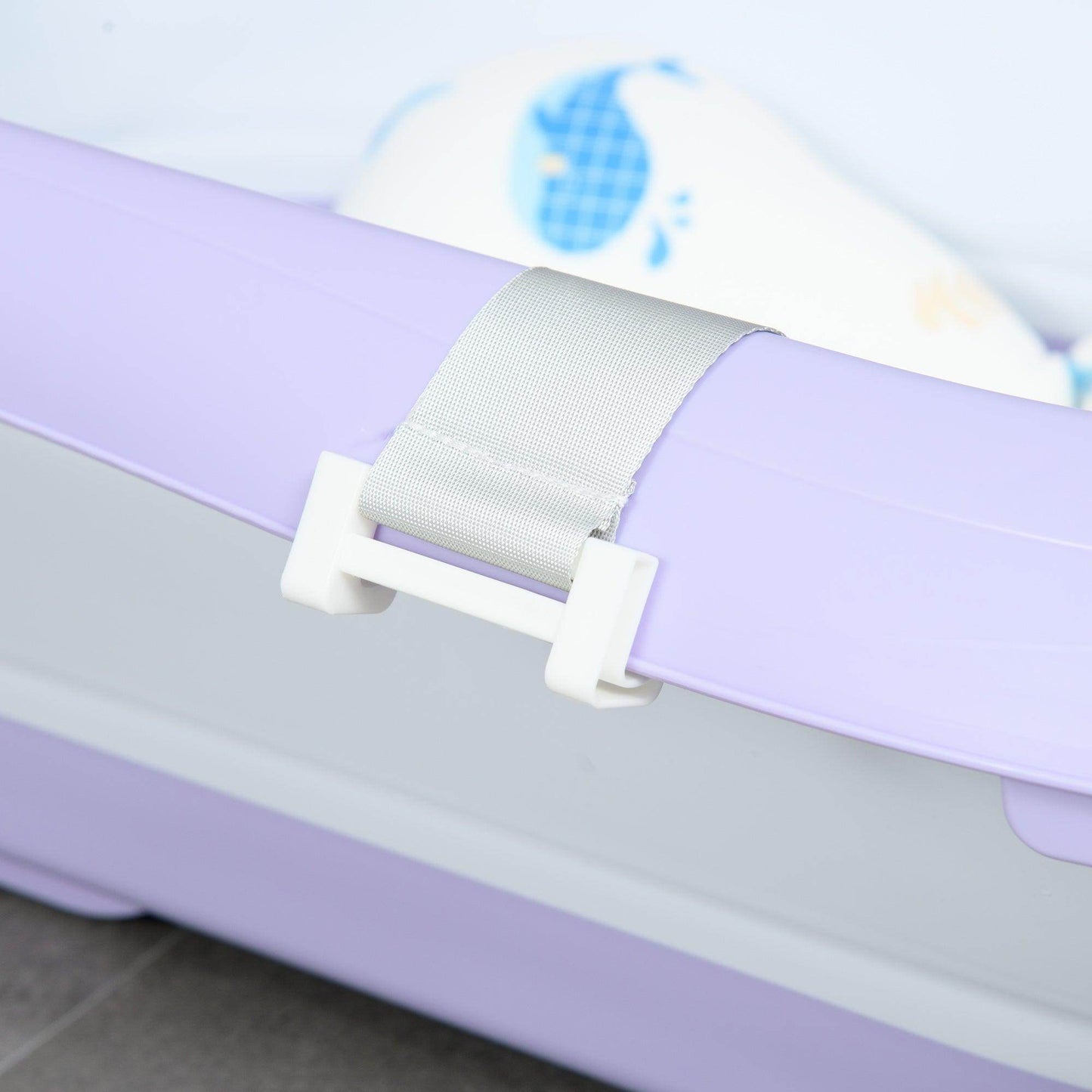 ZONEKIZ Baby Bathtub - Foldable, Non-Slip & Purple - ALL4U RETAILER LTD