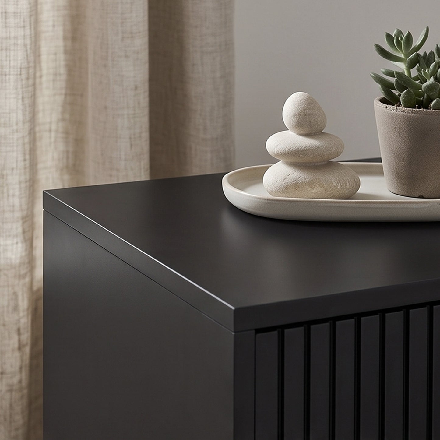 Homcom Black Nightstand With Two Drawers And Steel Legs For Bedroom