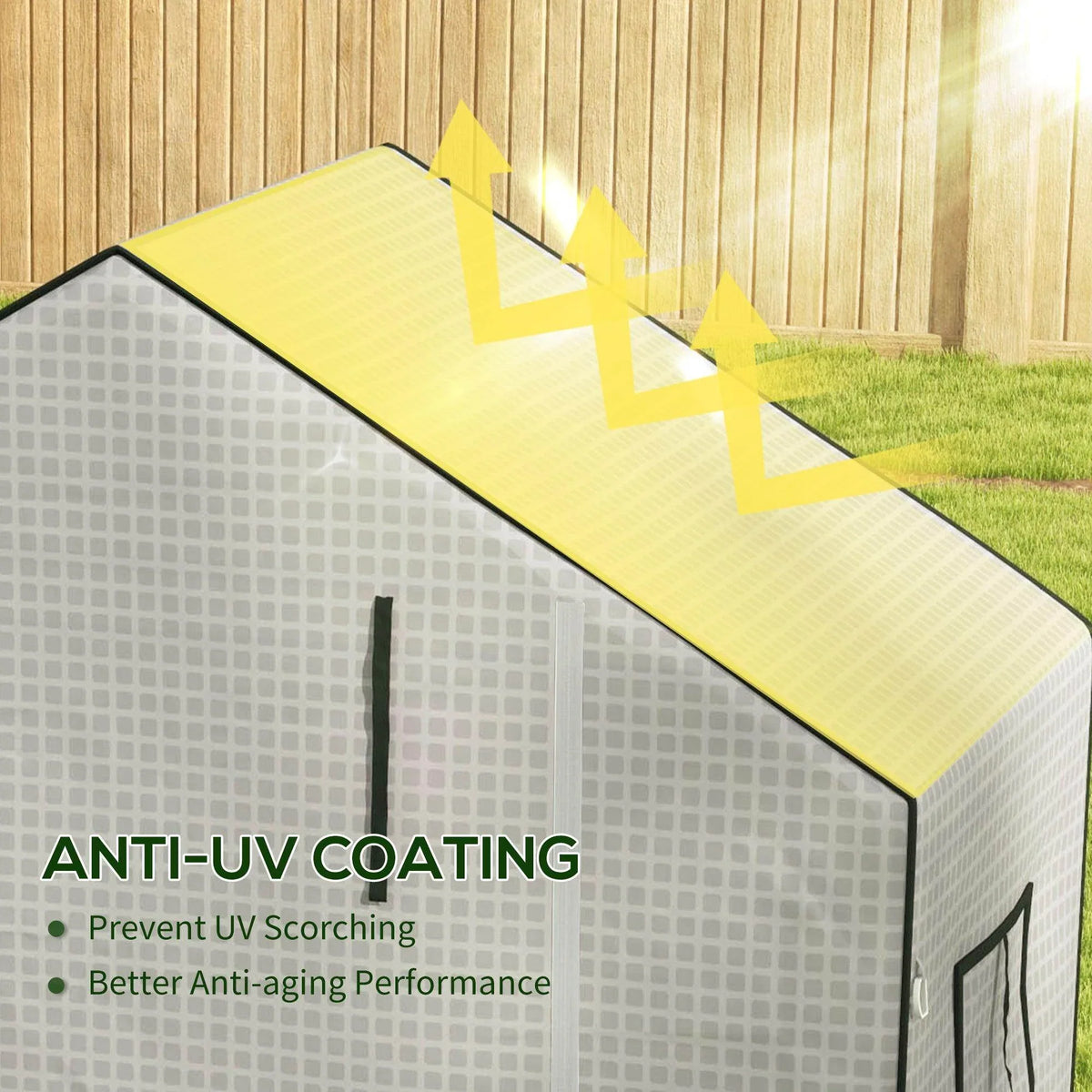 White PE greenhouse cover roof panel with anti-UV coating and mesh surface