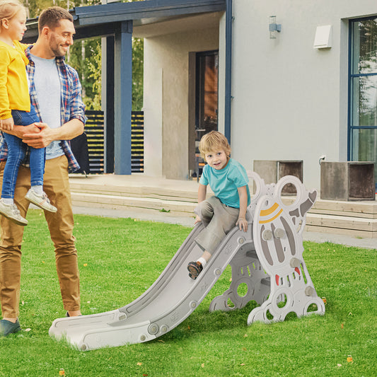 AIYAPLAY Rocket-Themed Indoor Slide for Toddlers, Freestanding Grey Slide for Ages 1.5-3 Years - ALL4U RETAILER LTD