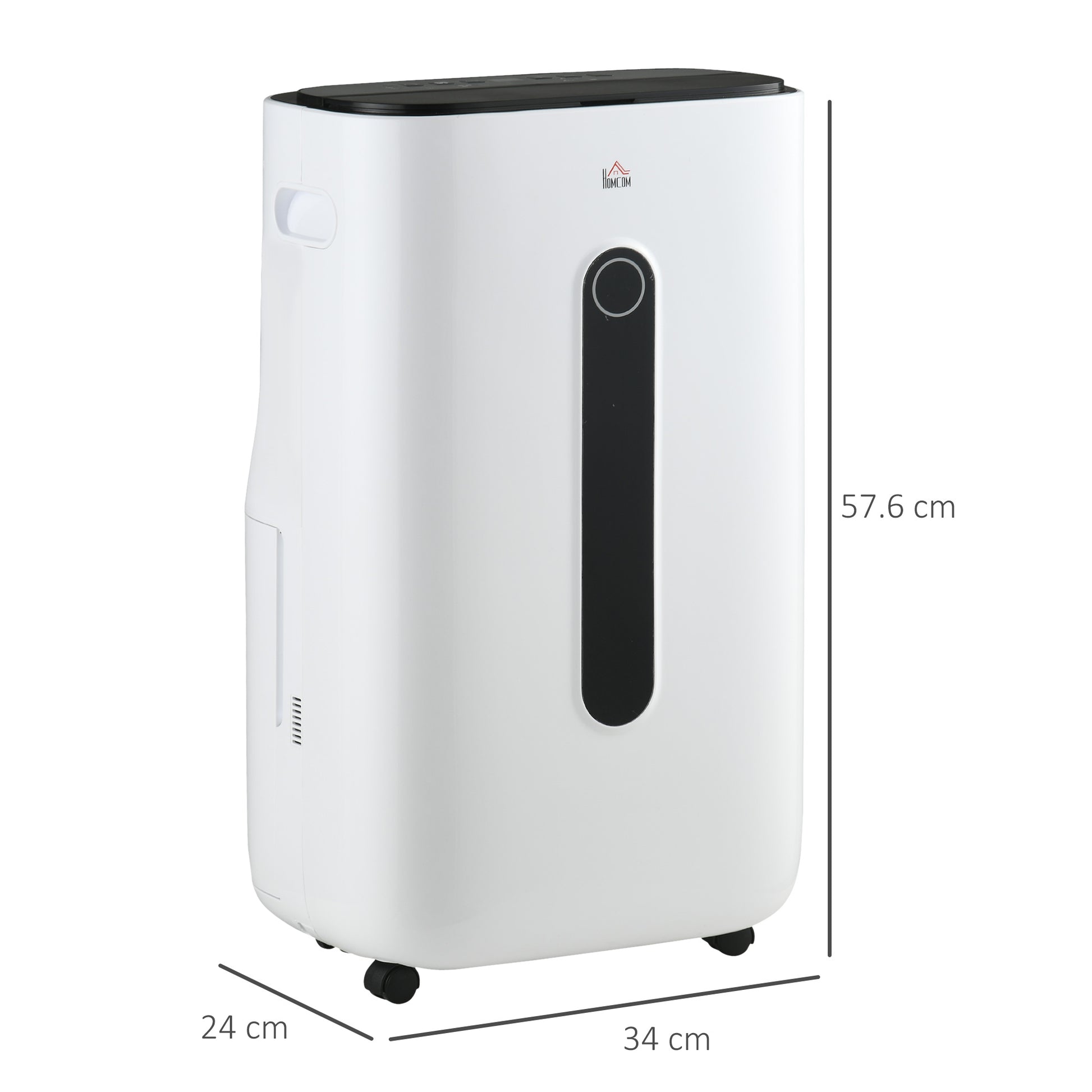 HOMCOM 22L/Day Compact Dehumidifier & Air Purifier with 24H Timer, 4 Modes, and 6.5L Tank for Home Use - ALL4U RETAILER LTD