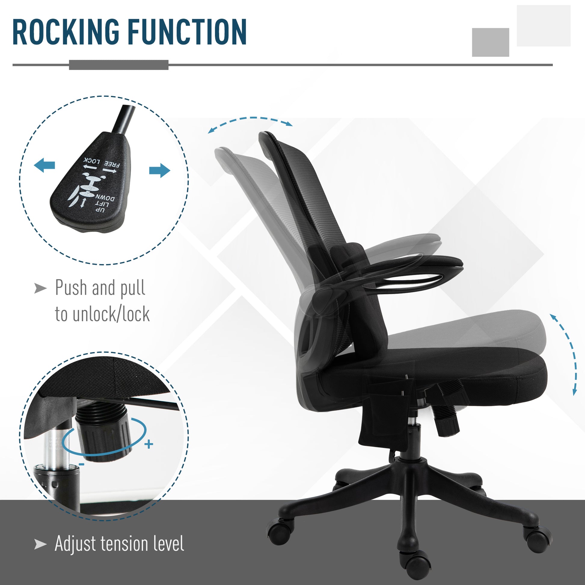 Vinsetto Ergonomic Black Massage Office Chair with USB Power, 360° Swivel and Lumbar Support - ALL4U RETAILER LTD