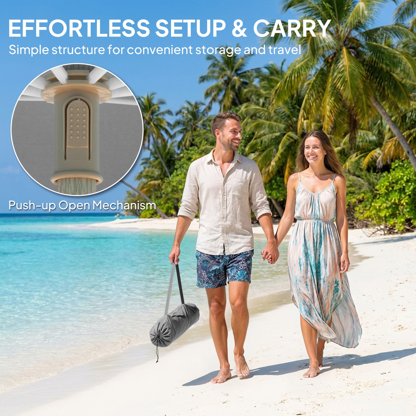 Outsunny 1.7 m Beach Umbrella With Sand Anchor And 30 Degree Tilt Adjustable Height Fringed Parasol Grey
