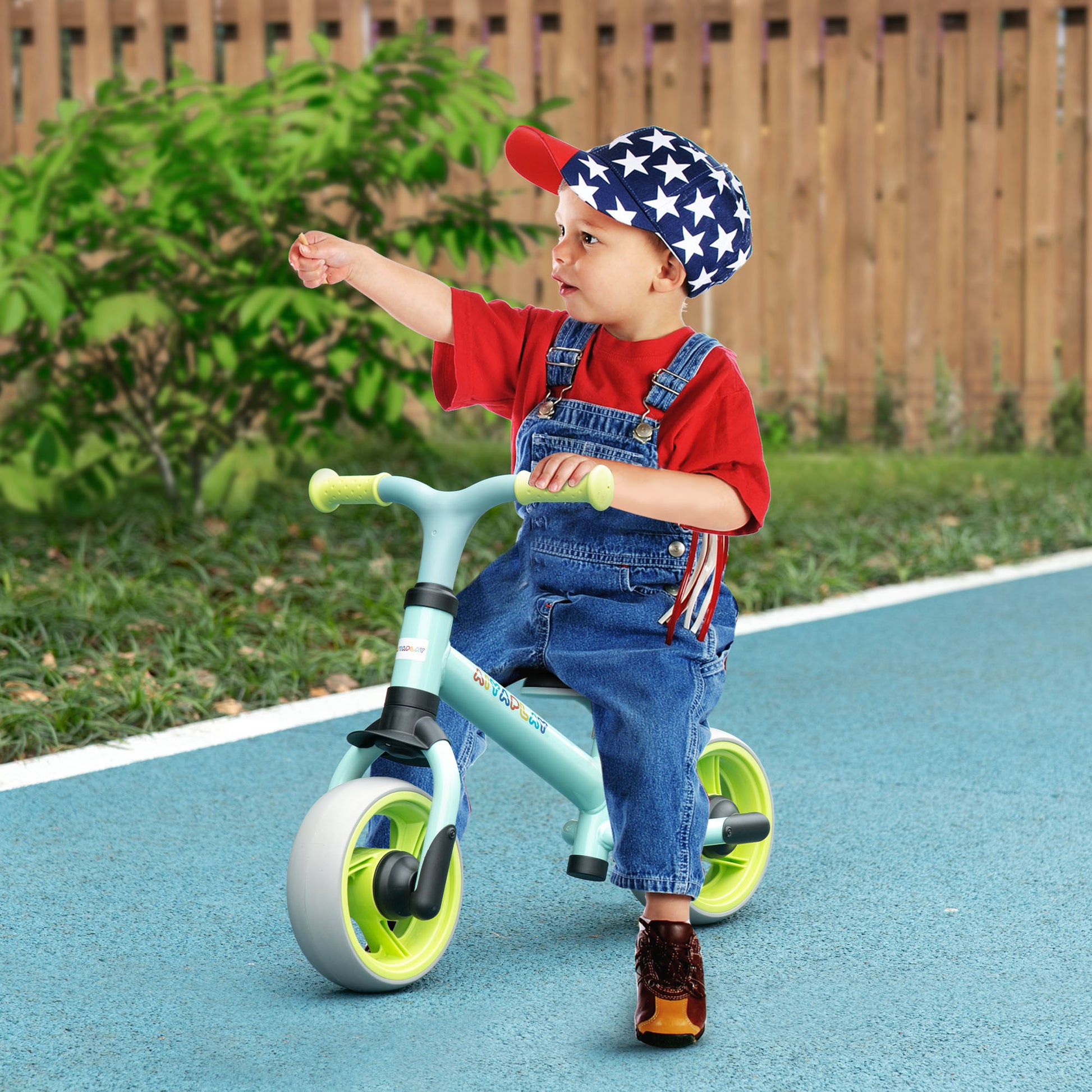 AIYAPLAY 8-Inch Kids Balance Bike: Lightweight Training Bicycle with Adjustable Seat & Puncture-Free EVA Wheels, Green - ALL4U RETAILER LTD