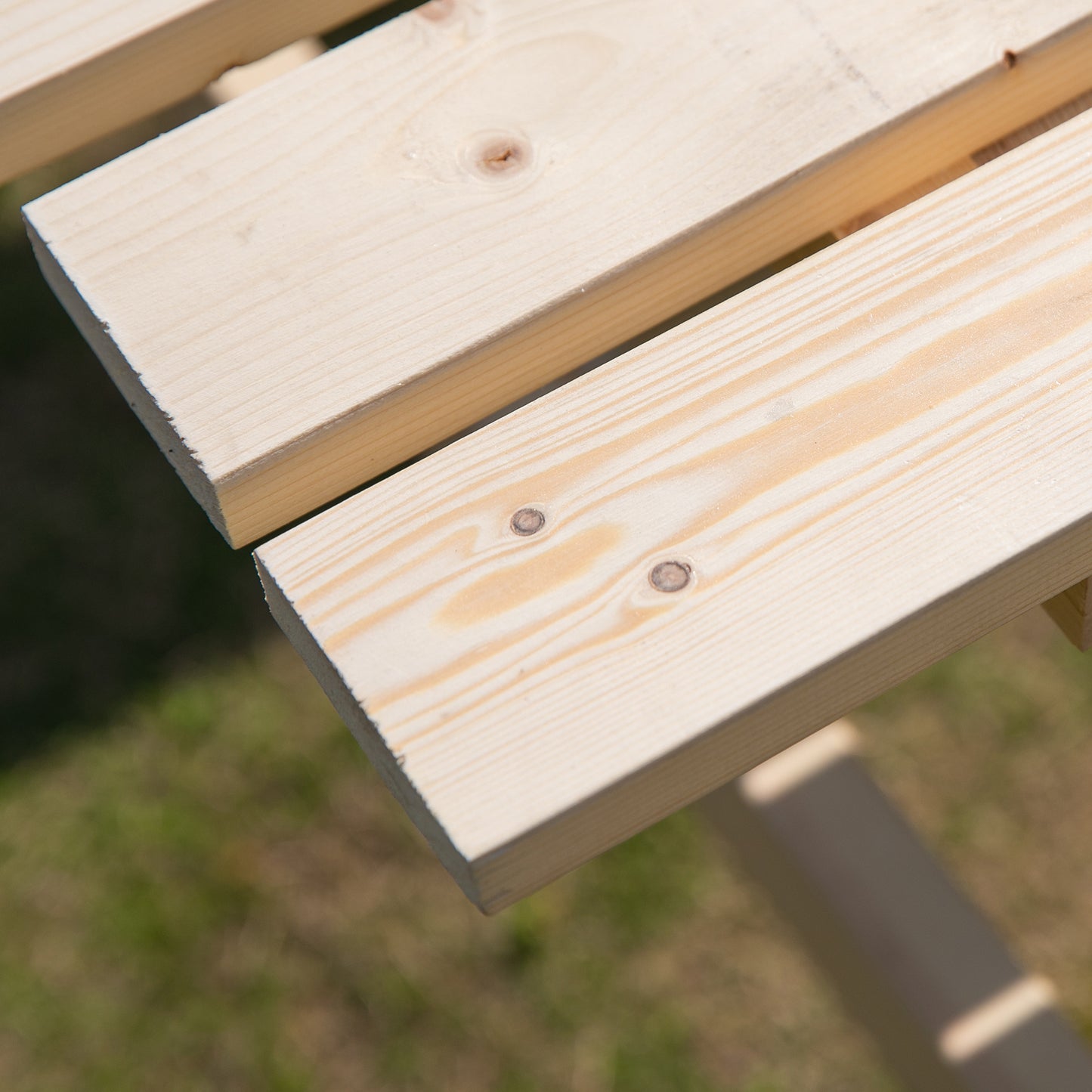 Outsunny 6 Seater Wooden Picnic Table Bench With Parasol Cutout 150 Cm Natural Wood Finish Outdoor Garden Patio
