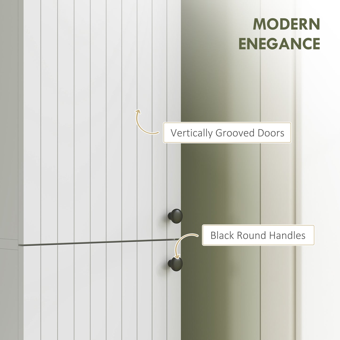HOMCOM Wall Mounted Tall Bathroom Storage Cabinet With Soft Close Hinges Slim Two Door Bathroom Cabinet White