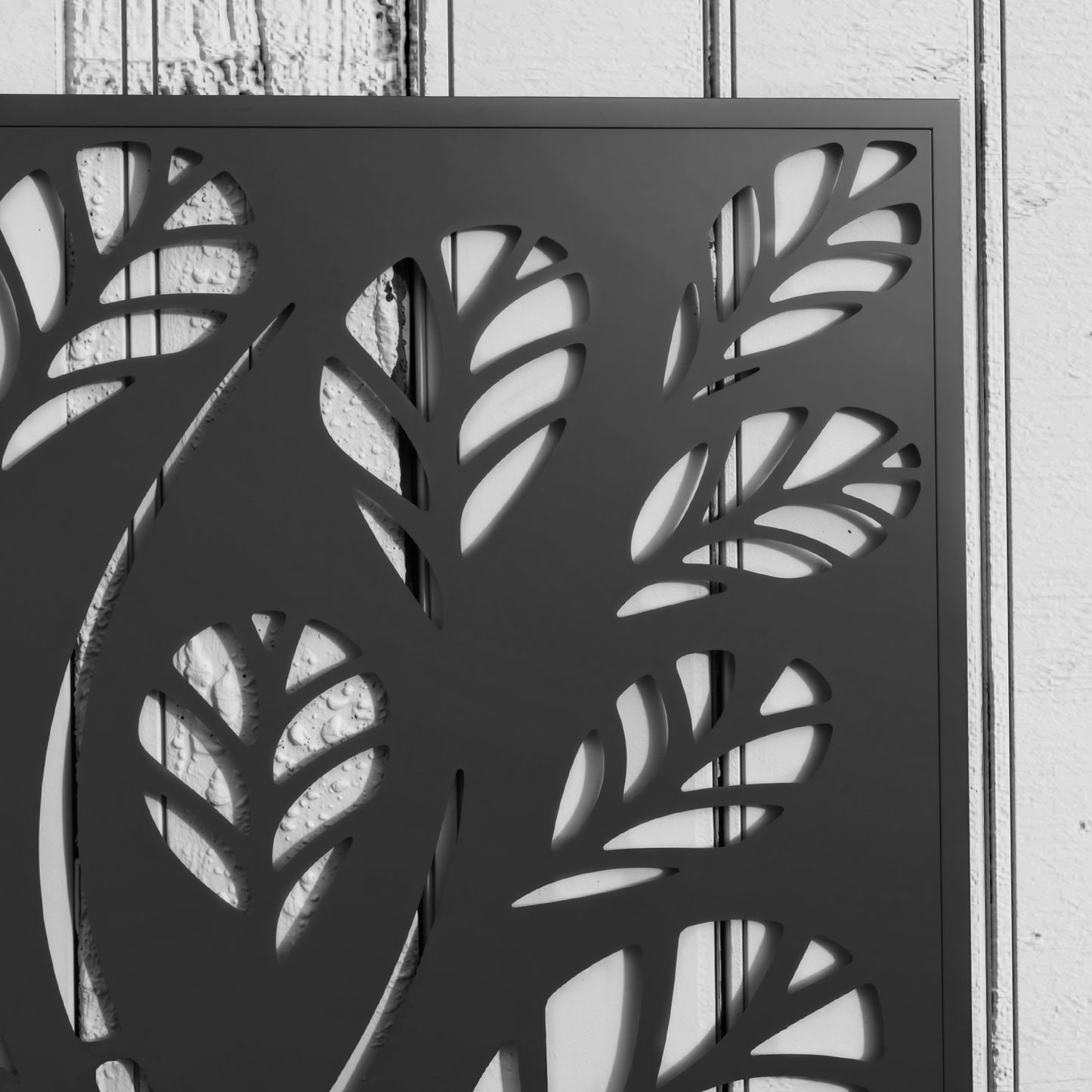 Outsunny Outdoor Metal Planter With Back Trellis Black Garden Planter Box 23 x 58 cm 32L Soil Capacity