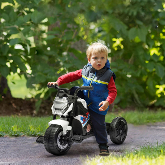 AIYAPLAY 3-in-1 Toddler Motorcycle Trike, Sliding Car, Balance Bike - White - ALL4U RETAILER LTD