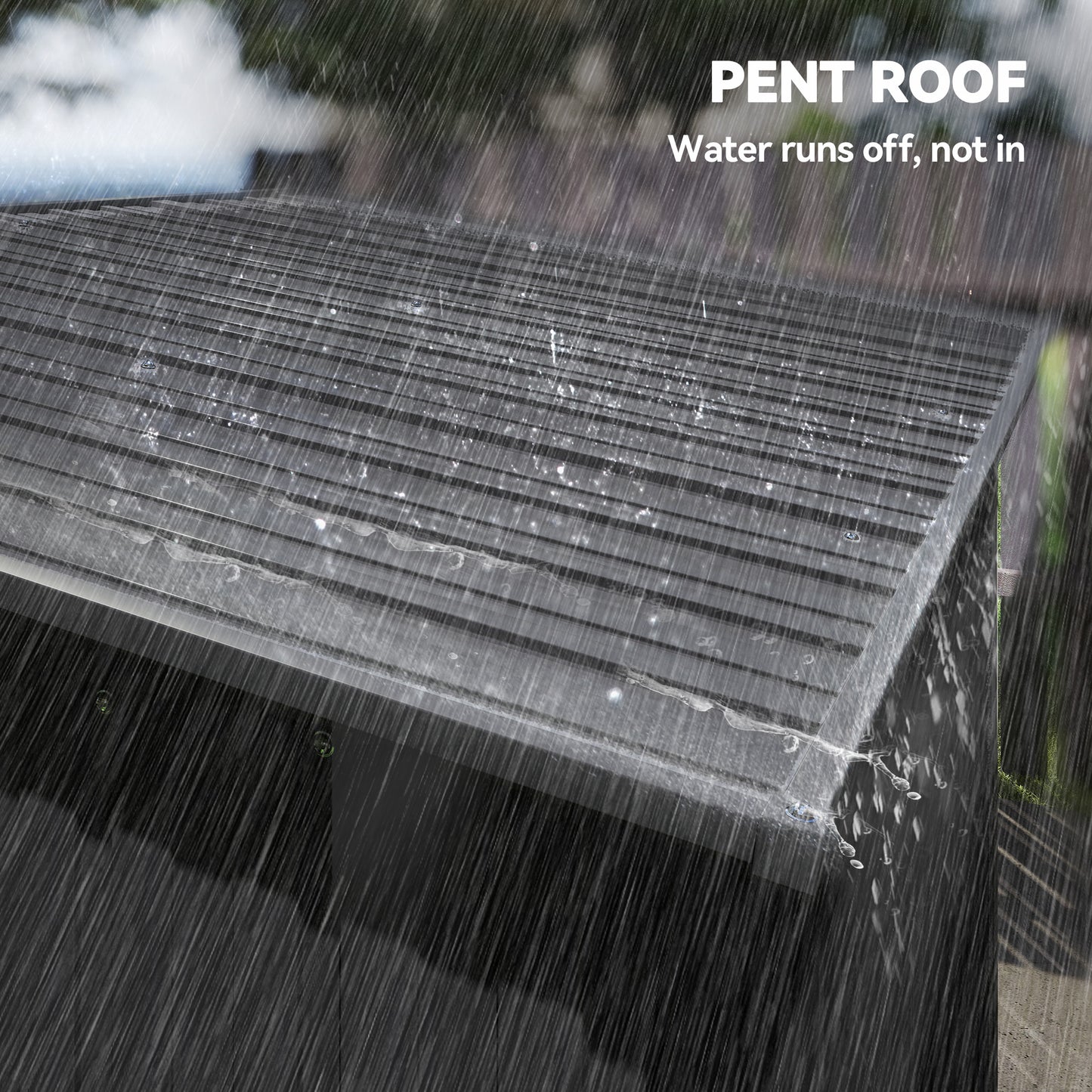 Outsunny Metal Garden Storage Shed Five By Three And A Half Feet With Effortless Assembly Waterproof Dark Grey Gloves
