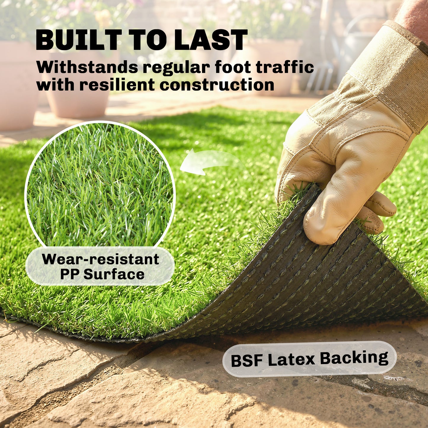 Outsunny Pet Turf Artificial Grass 1m X 4m Low Maintenance Realistic Lawn With Drain Holes For Garden Green