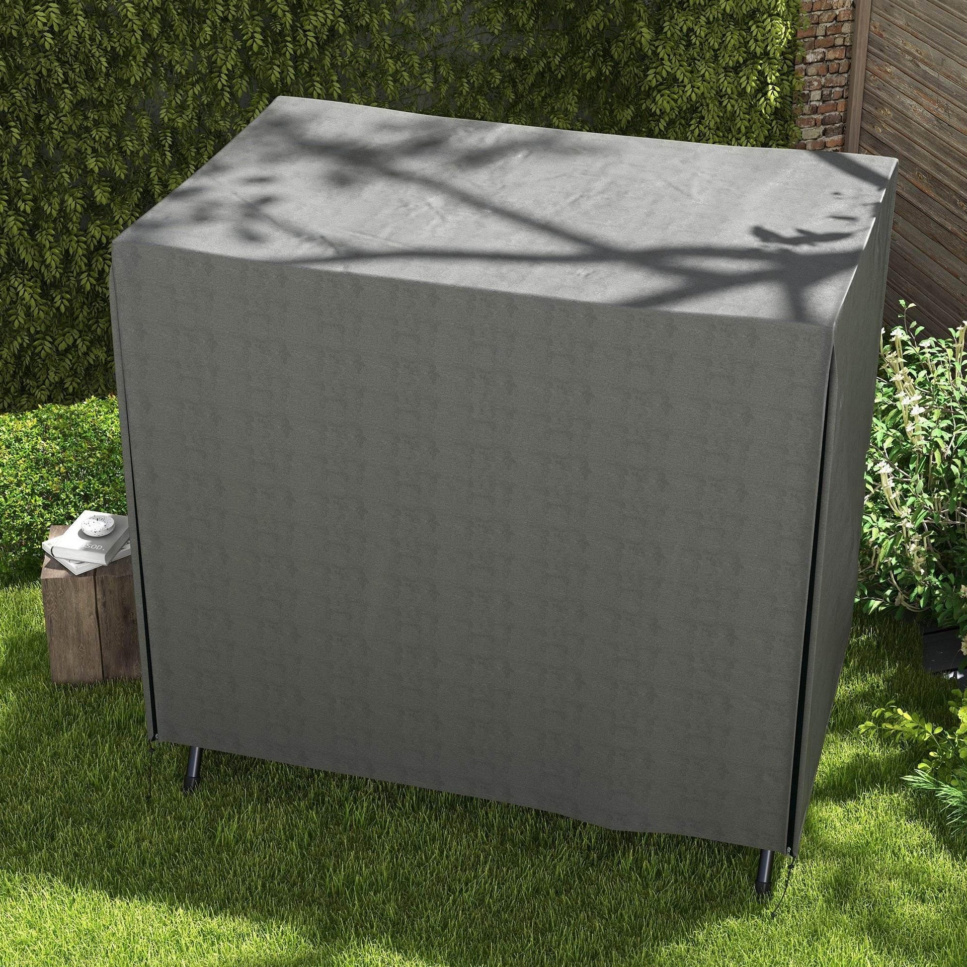 Outsunny Durable Dark Grey 600D Oxford Waterproof Swing Chair Cover with UV Protection - 177L x 114W x 152H cm - ALL4U RETAILER LTD